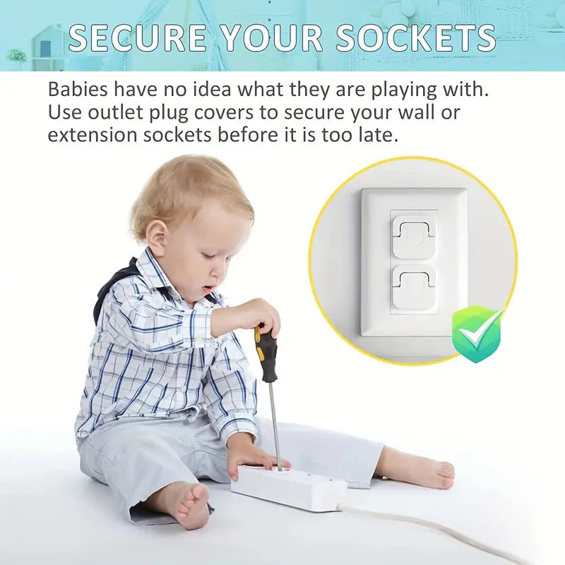 30 Baby Proof Kiddy Outlet Cover Plugs