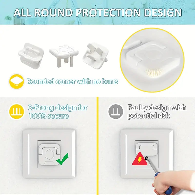 30 Baby Proof Kiddy Outlet Cover Plugs